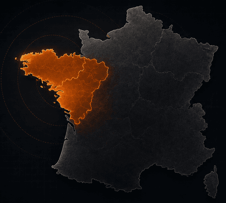 Zone d’intervention NOVYM : Grand Ouest et France entière